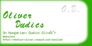oliver dudics business card